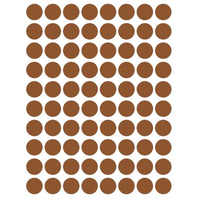 Color Coding Dot Sticker Brown 1/2" 13mm Color Print 32/pk