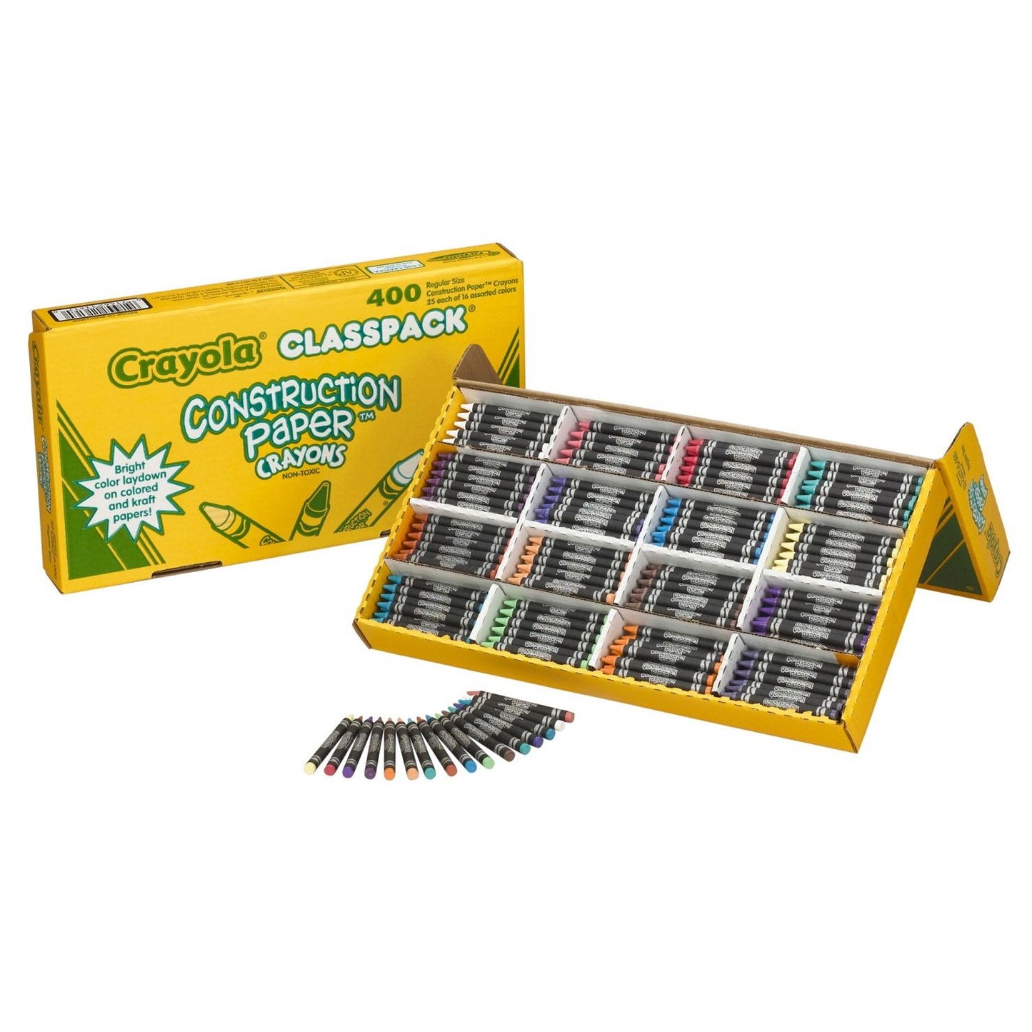 Crayola Construction Paper Crayon Classpack 16 Colors 400/pk