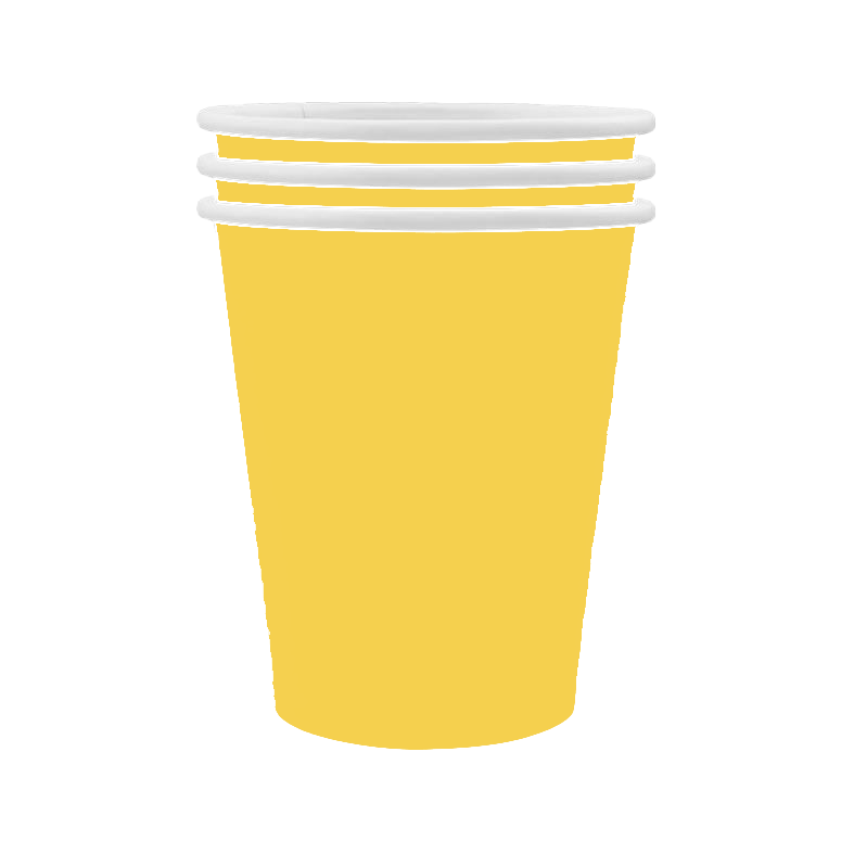 Paper Cups 9 oz. (Yellow, 10/pk)