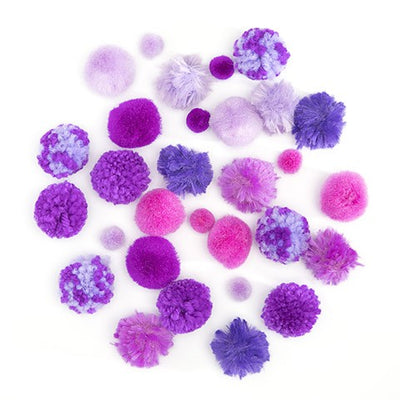 Purple Pom Pom :0.5 to 1",30 pk.