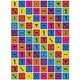 Nikudat Colored Square Stickers 1/2" 13mm Color Print 10/pk