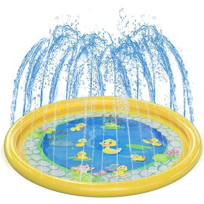 Kids Splash Play MatSprinkler Pad & Sprinkle Wading Pool 68"