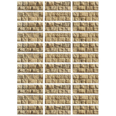 Bricks Stickers Rectangle 35mm x 12mm Color Print 10/pk