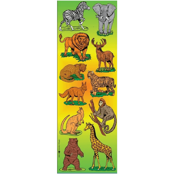 Wild Animal Die Cut Stickers (25 Sheets)