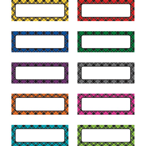 Plaid Magnetic Labels
