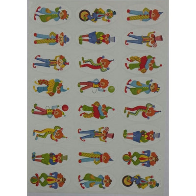 Clown Stickers 10/Sheets (discontinued)