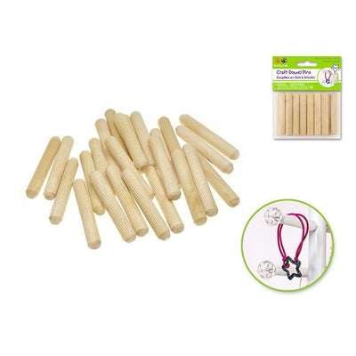 Wooden Dowel Pins 0.38" x 2 1/2" 24/pk (Closeout)
