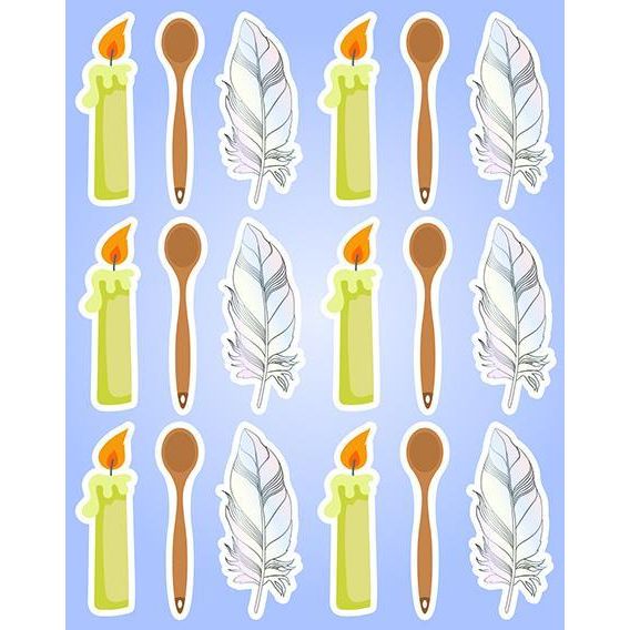 Bedikas Chometz Stickers 1 3/4" 6/pk