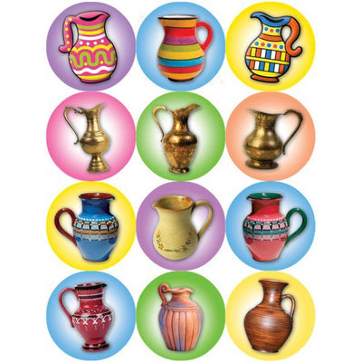 Oil Pitchers Stickers 1.2" 10 Sheets