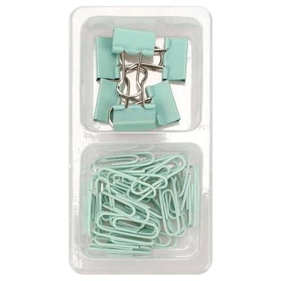 Clips + Binder Clips Green 46/pcs