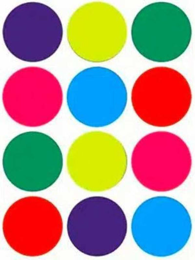 Dot Stickers Colored 1.5" (25 sheets)