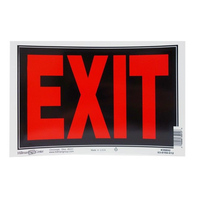 Exit Sign 8x12"
