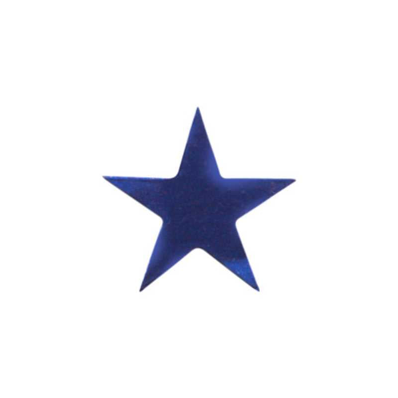 Blue Foil Star Stickers 1/2" 250/pk