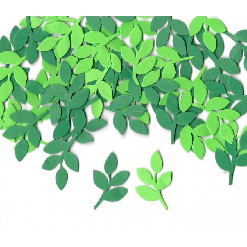 Olive leaf Foam Shades of Green 1.5" x 2" 72pk