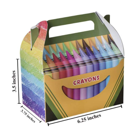 Paper Treat Boxes Crayon 6.25" X 3.75" X 3.5" 10 Pack