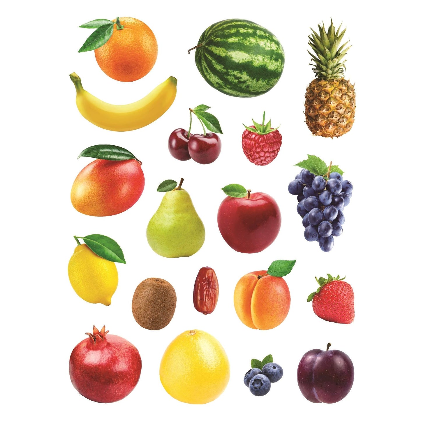 Fruit Stickers Die Cut (10 Sheets)