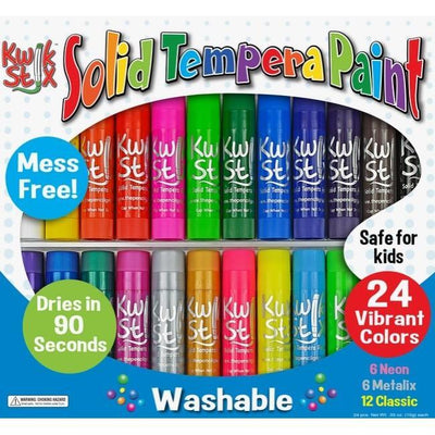 Kwikstix Tempera Paint Sticks- 24 Pack Colors