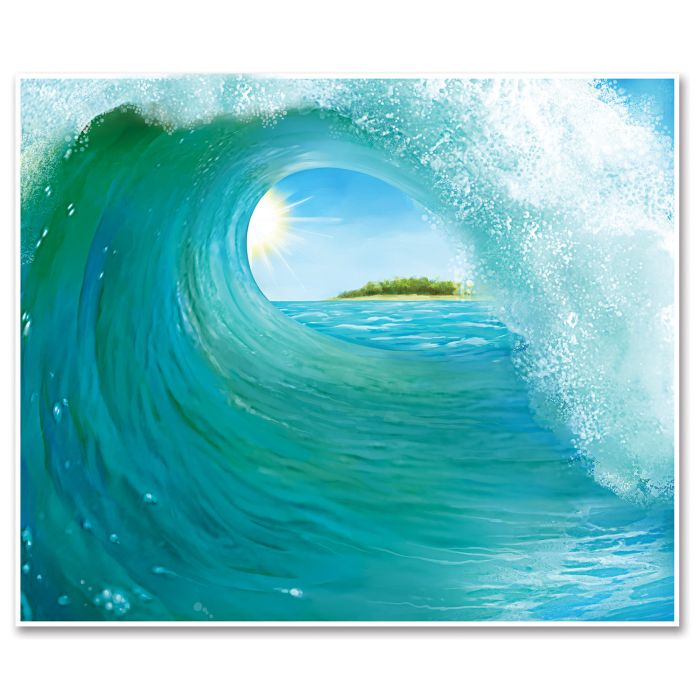 Surf Wave Insta-Mural 5' x 6'  1/Pkg