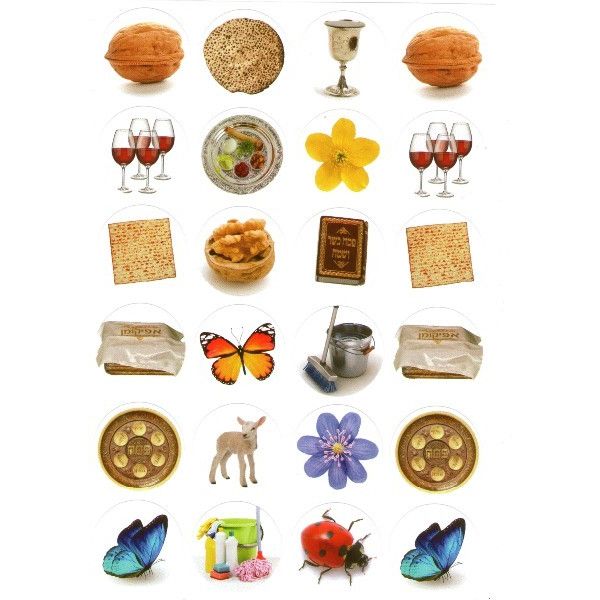 Pesach Stickers 1" 10/pk