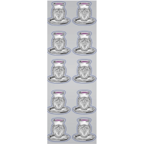 Kiddush cup shiny foil sticker 1.25"x1" 6 sheets