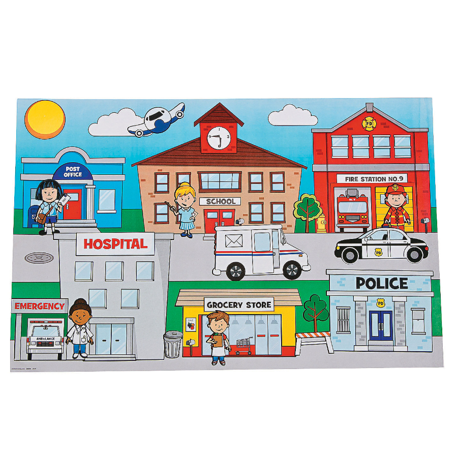 Paper Giant Community Helpers Sticker Scenes 12 sets 17" x 11"
