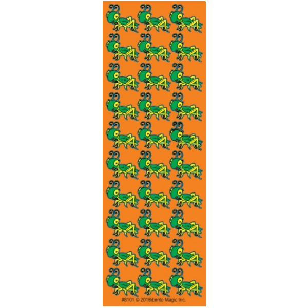 Grasshopper Die Cut Stickers (6 Sheets)