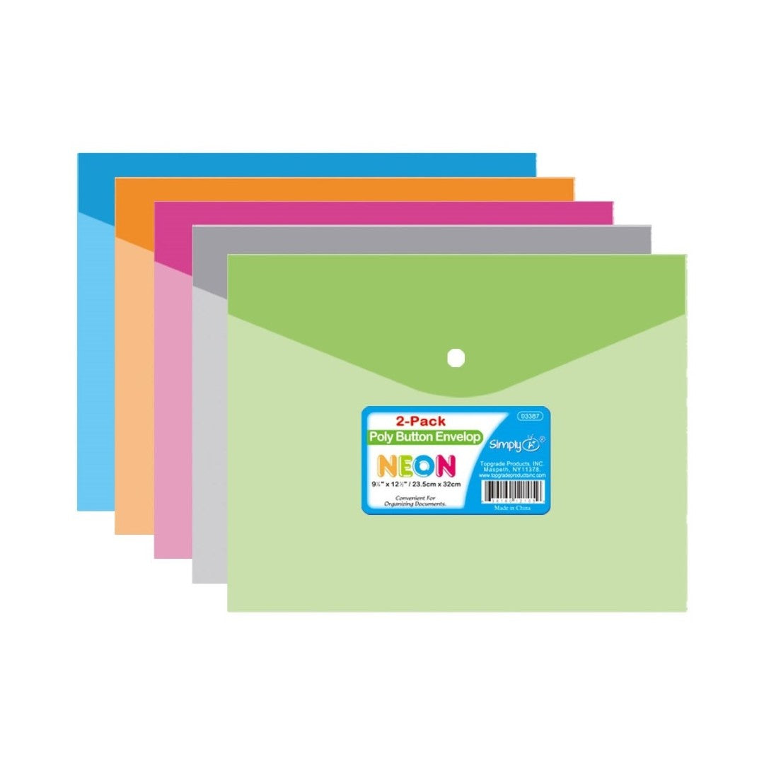 Document Holder Snap Closure 2/pk