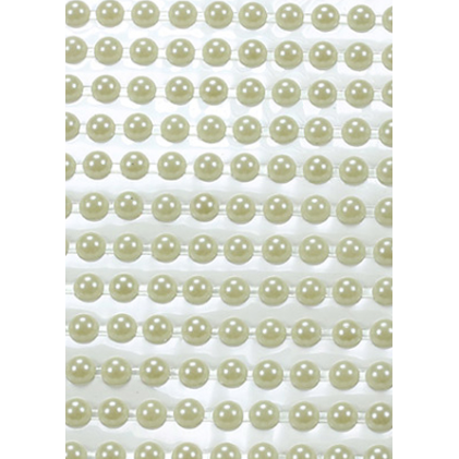 Adhesive Rhinestone Pearls Ivory 8mm 220/pk