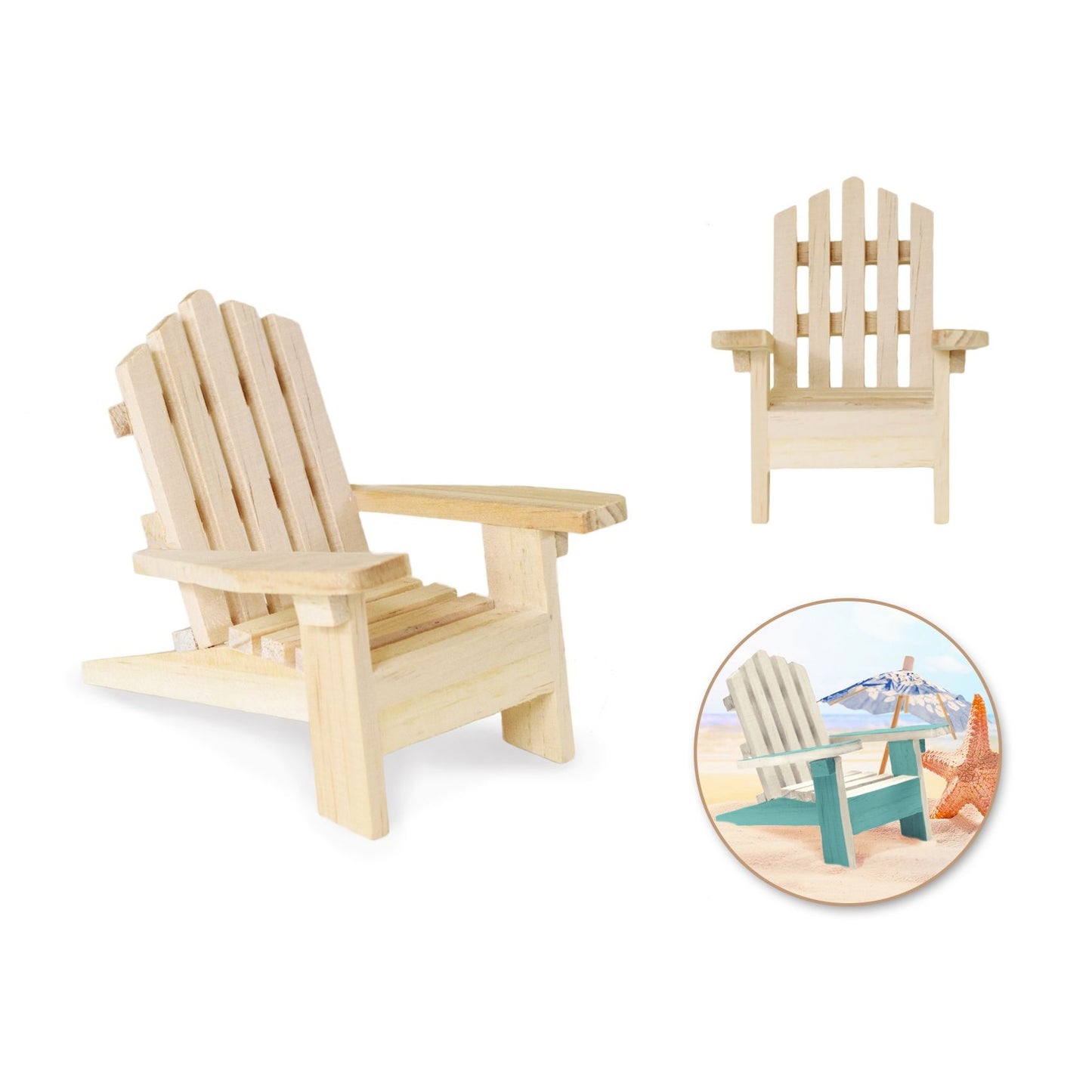 DIY Mini Adirondack Chair 3.5x4"