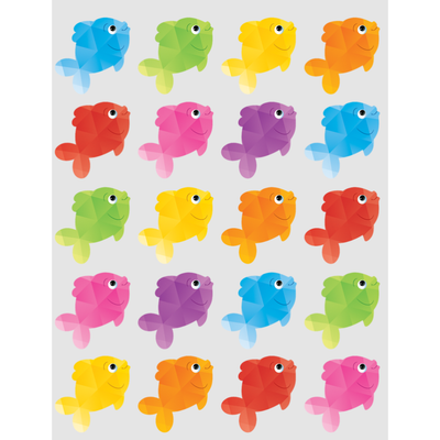 Colorful Fish Stickers 1" 120/pk