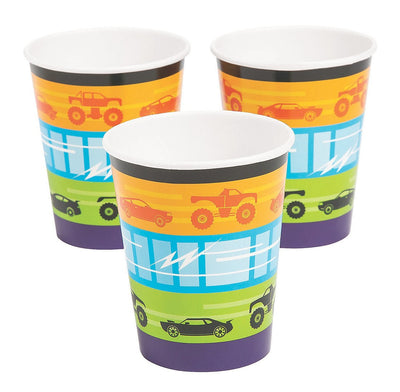 Cars & Trucks Cups 3 3/4" 9 oz. - 8 Pc.