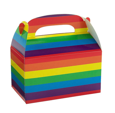 Rainbow Treat Boxes 6 1/4" x 3 1/2" x 6" - 12 Pc.