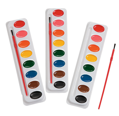8-Color Watercolor Refill Trays