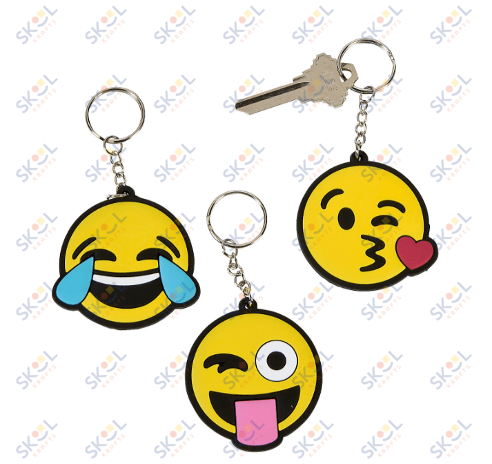 Emoji Keychain 2" 12/pk