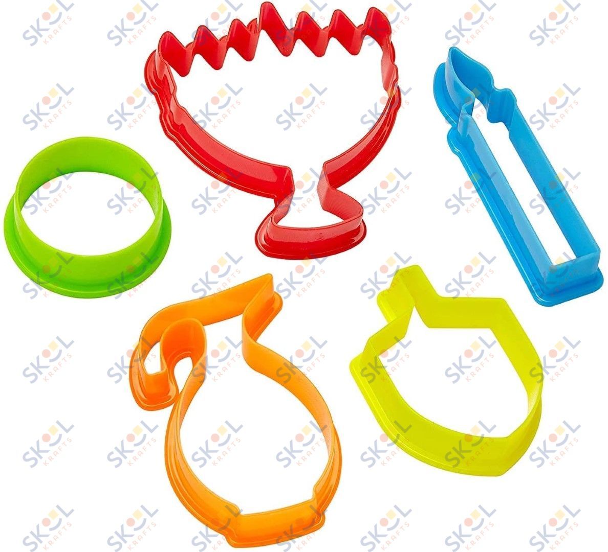 Plastic Chanukah Cookie Cutters 5 Piece Set