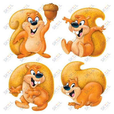 Silly Squirrels Classic Accents 6" 72/pk