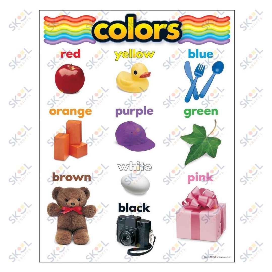 Colors Learning Chart Sturdy & Durable Paper17" x 22" 1/pk