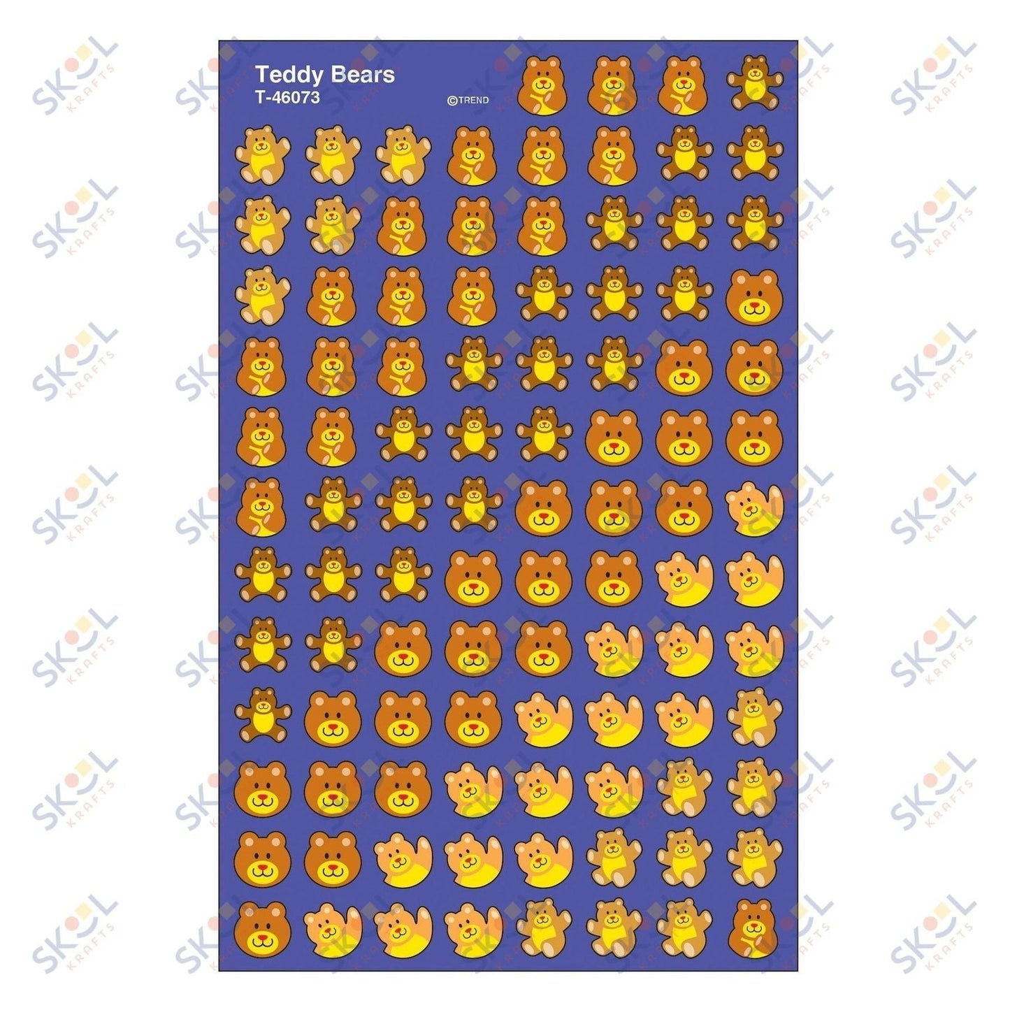 Teddy Bear Stickers 7/16" 800/pk