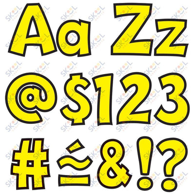 Yellow 4-Inch Playful Uppercase/Lowercase Combo Pack (English) Ready Letters