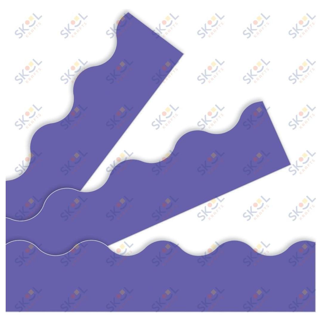 Solid Color Scalloped Borders (Purple)