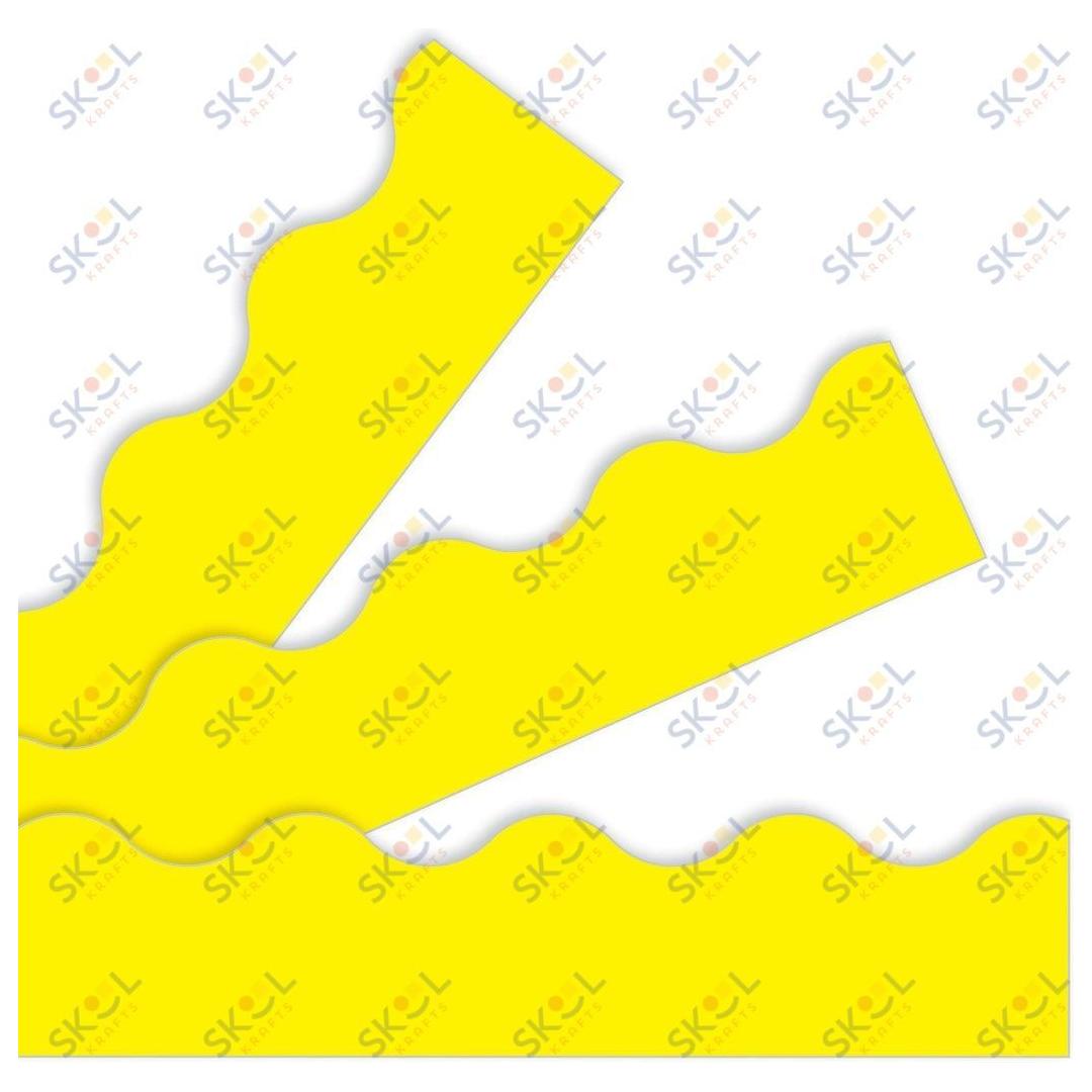 Solid Color Scalloped Borders (Yellow)