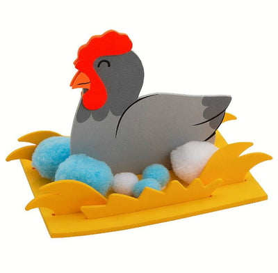 Nesting Hen Foam Craft Kit 3D 8" x 5" x 5.25" 12/pk