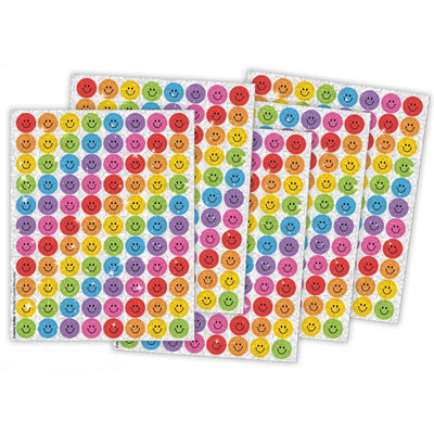 Colorful Sparkle Smiles Stickers Value Pack 7/16" 1232/pk