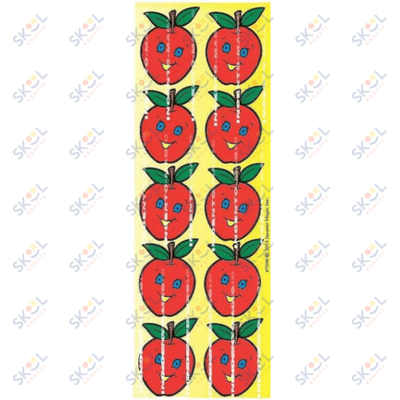 Large Smile Apples Stickers Die Cut (25 Sheets)