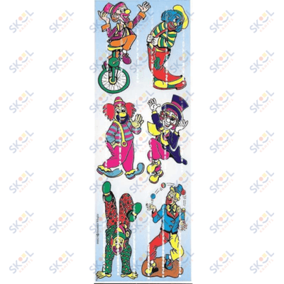 Clown Die Cut Sticker (6/pk)
