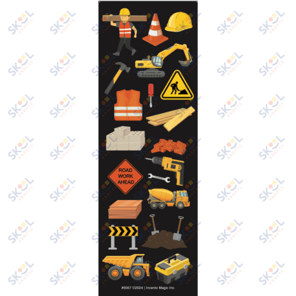 Construction Stickers 6/sheets