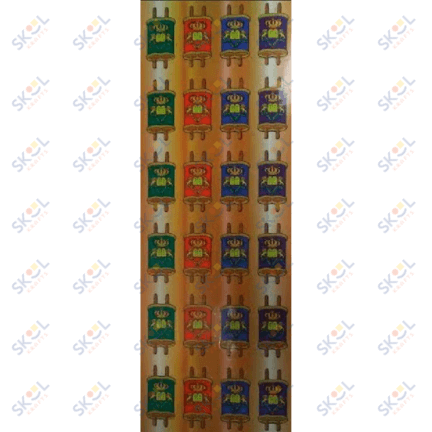 Torah Colored Stickers  (6 sheets) 24 on a sheet