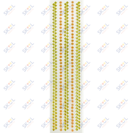 Diamond Rhinestone Stickers Yellow