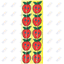 Large Smile Apples Stickers Die Cut (25 Sheets)