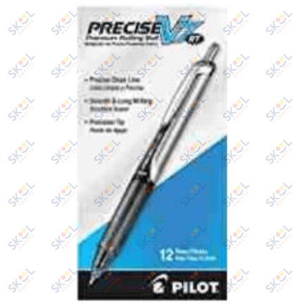 Precise V7 Retractable Fine Pen Black 12/pk